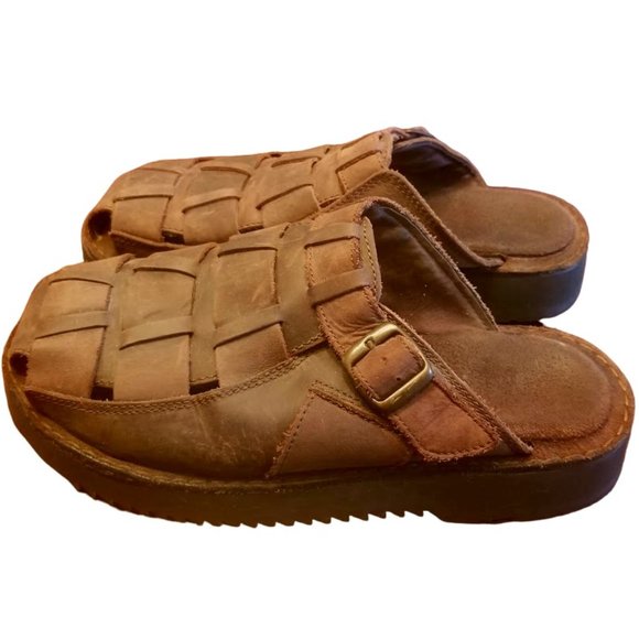 American Eagle Outfitters Other - AE Outfitters | DrkBrown Leather Men's Woven Sandals | Style 1830-200 | Size: 10